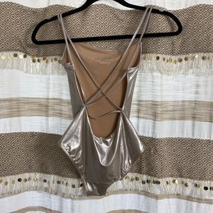 Just A Corpse Ballet Champagne Leotard // Strappy Backless JAC JUSTACORPSE